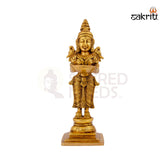 Brass Pavai Vilakku – 9.8 Inch Height | Traditional Brass Standing Lady Oil Lamp for Temple & Festival Use